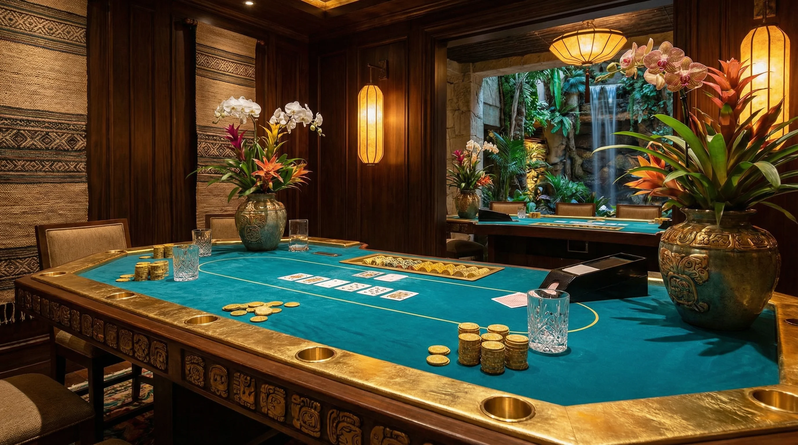 Mesa de bacará de lujo estilo Xcaret en Torneo Betplay