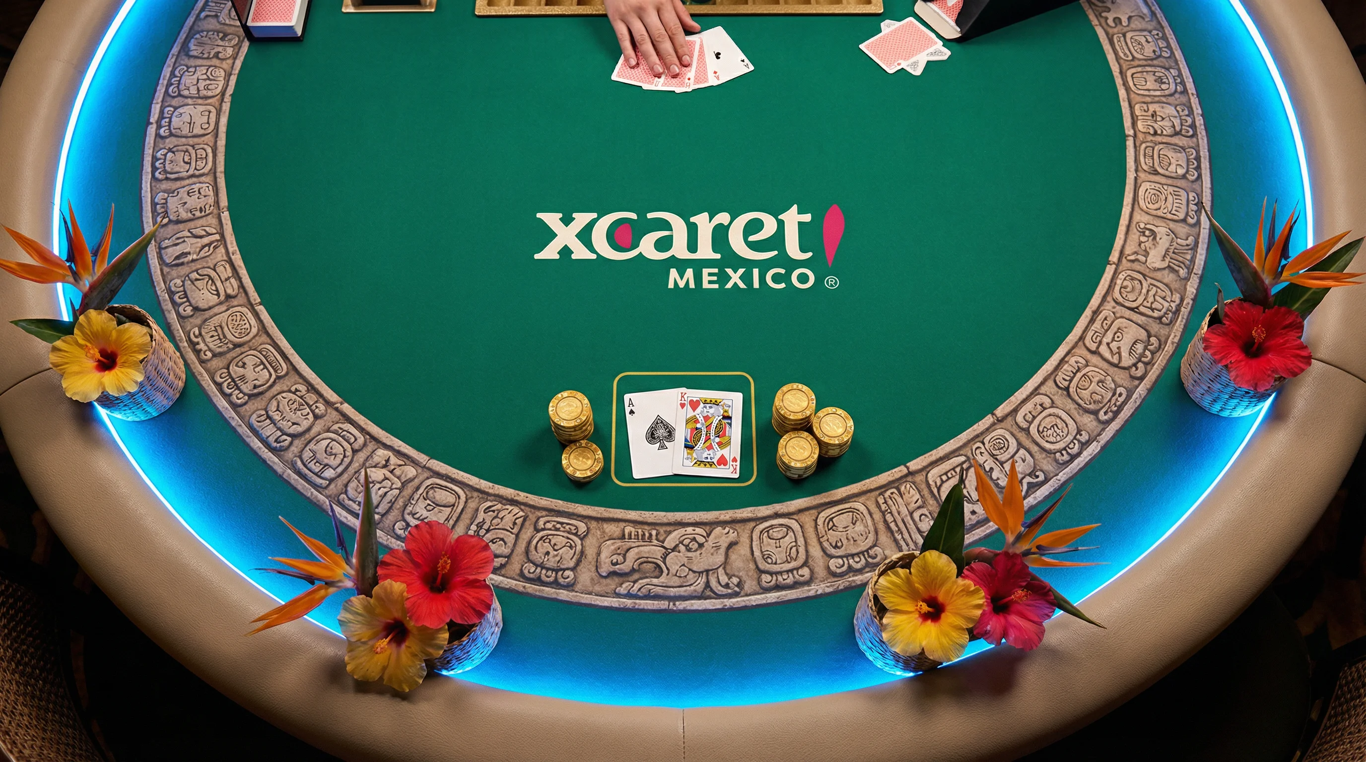 Mesa de blackjack estilo Xcaret en Torneo Betplay